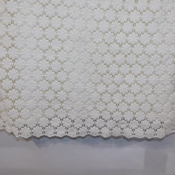 Lands  End Womens 10-12 Crochet Overlay Top - Picture 6 of 11